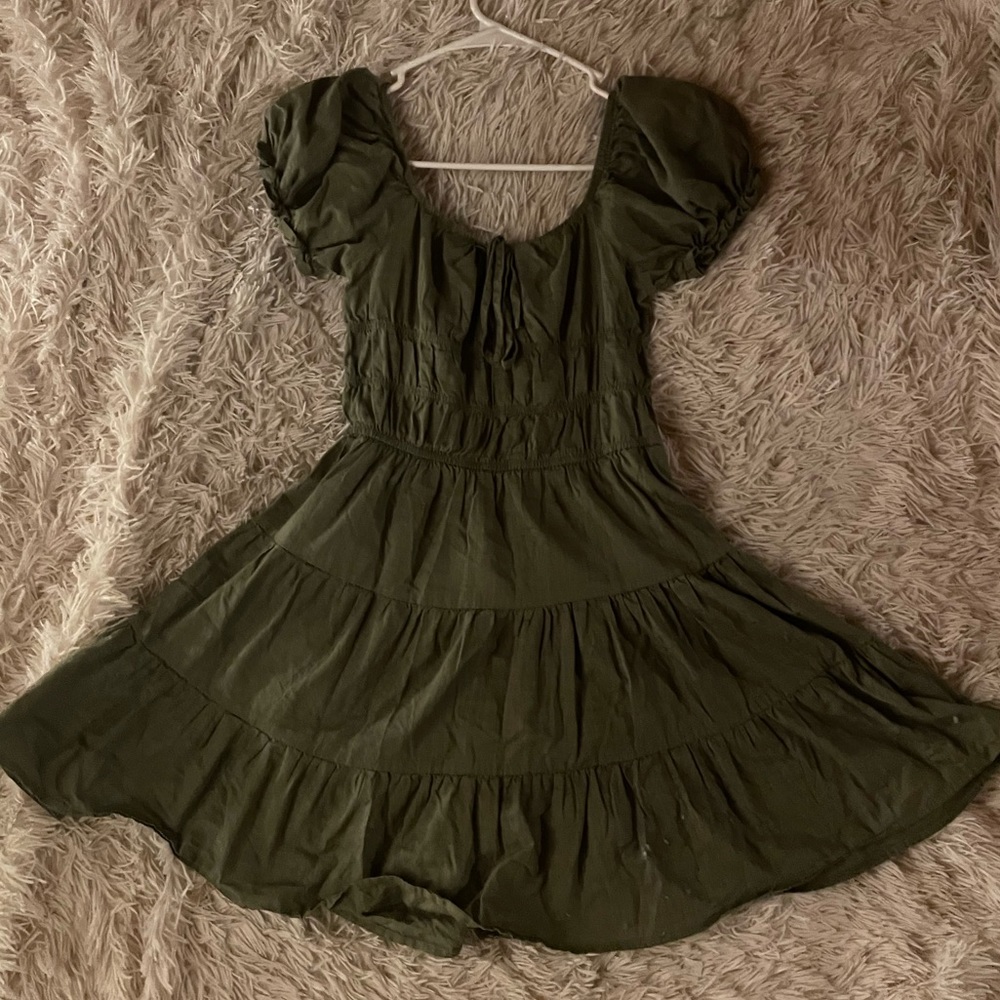 moss green dress